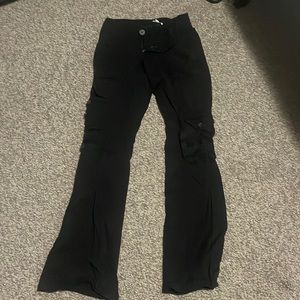 garage flared jeans, black, size 0.